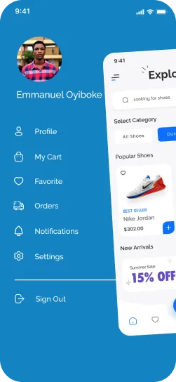 Ecommerce app screen 1