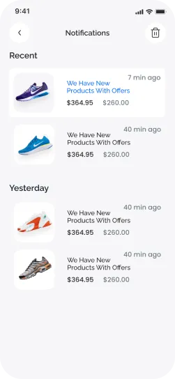 Ecommerce app screen 2