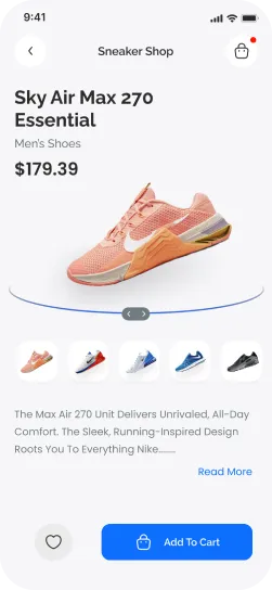 Ecommerce app screen 3