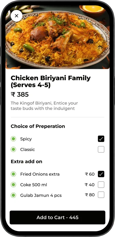 custom food delivery app development