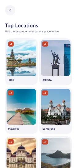 Real estate app screen 1