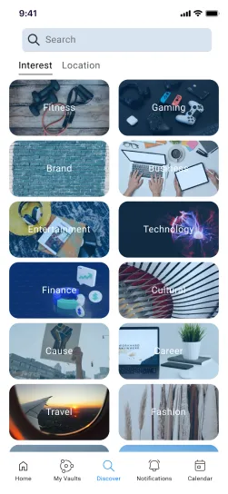 Social media app screen 4
