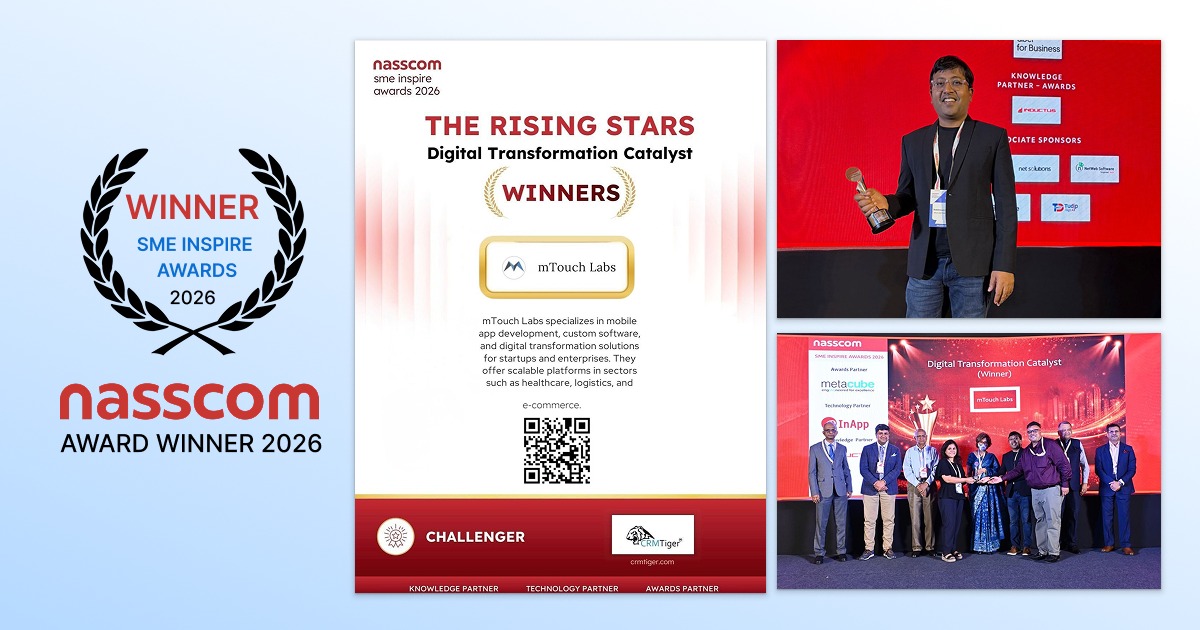 mTouch Labs Wins NASSCOM SME Inspire Award 2026 | Mumbai